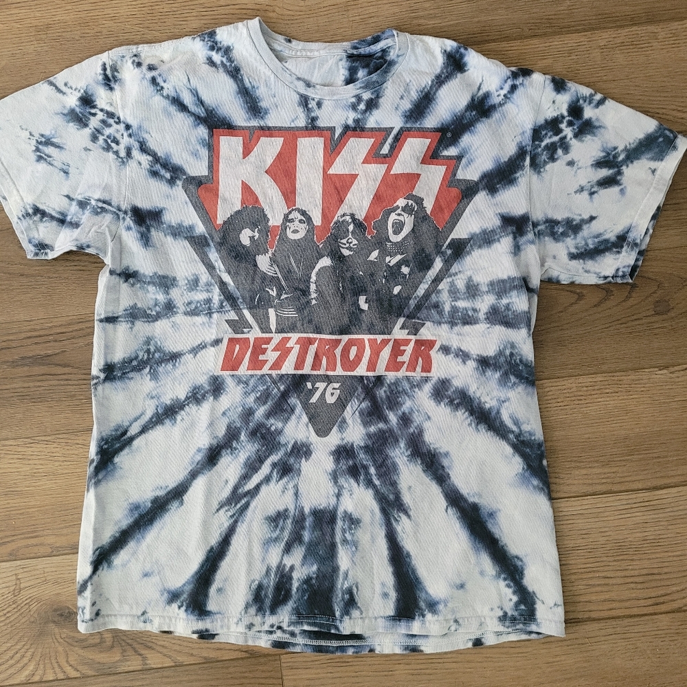 Kiss Tour Shirt Blue liquid